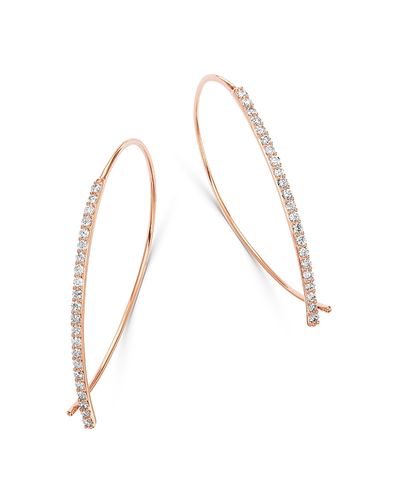 Bloomingdale's Fine Collection Bloomingdale's Fine Collection Micro-Pave Diamond Threader Earrings in 14K Rose Gold, 0.50 tcw