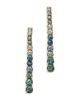 Bloomingdale's Fine Collection Bloomingdale's Fine Collection Montana Sapphire Ombre Linear Drop Earrings in 14K Yellow Gold, 3.12 tcw - 1
