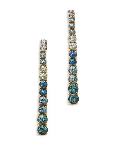 Bloomingdale's Fine Collection Bloomingdale's Fine Collection Montana Sapphire Ombre Linear Drop Earrings in 14K Yellow Gold, 3.12 tcw