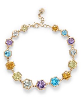 Bloomingdale's Fine Collection Bloomingdale's Fine Collection Multi Gemstone Hexagon Bracelet in 14K Yellow Gold