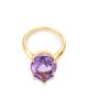 Bloomingdale's Fine Collection Bloomingdale's Fine Collection Pear Cut Rose Amethyst Ring in 14K Yellow Gold - 3