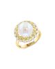 Bloomingdale's Fine Collection Bloomingdale's Fine Collection Pearl Spring Freshwater Pearl & White & Yellow Diamond Halo Ring in 14K Yellow Gold - 1