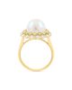 Bloomingdale's Fine Collection Bloomingdale's Fine Collection Pearl Spring Freshwater Pearl & White & Yellow Diamond Halo Ring in 14K Yellow Gold - 2