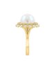 Bloomingdale's Fine Collection Bloomingdale's Fine Collection Pearl Spring Freshwater Pearl & White & Yellow Diamond Halo Ring in 14K Yellow Gold - 3