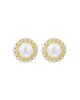 Bloomingdale's Fine Collection Bloomingdale's Fine Collection Pearl Spring Freshwater Pearl, Yellow Diamond & White Diamond Halo Stud Earrings in 14K Yellow Gold - 2