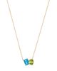 Bloomingdale's Fine Collection Bloomingdale's Fine Collection Peridot, Blue Topaz, & Diamond Pendant Necklace in 14K Yellow Gold, 18 - 1