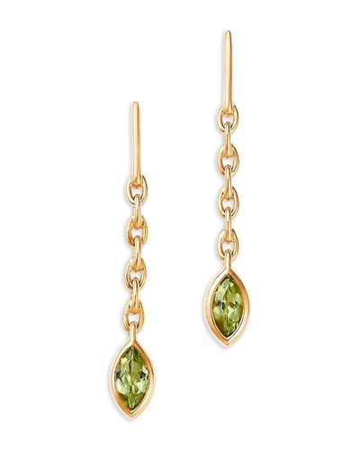 Bloomingdale's Fine Collection Bloomingdale's Fine Collection Peridot Drop Earrings in 14K Yellow Gold