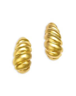 Bloomingdale's Fine Collection Bloomingdale's Fine Collection Polished Twisted Crescent Earrings in 14K Yellow Gold
