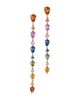 Bloomingdale's Fine Collection Bloomingdale's Fine Collection Rainbow Sapphire Linear Drop Earrings in 14K Yellow Gold - 1