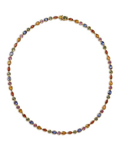Bloomingdale's Fine Collection Bloomingdale's Fine Collection Rainbow Sapphire Mixed Cut Collar Necklace, 18