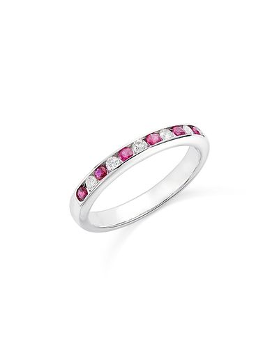 Bloomingdale's Fine Collection Bloomingdale's Fine Collection Ruby & Diamond Band in 14K White Gold