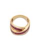 Bloomingdale's Fine Collection Bloomingdale's Fine Collection Ruby & Diamond Crossover Ring in 14K Yellow Gold - 3