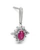 Bloomingdale's Fine Collection Bloomingdale's Fine Collection Ruby & Diamond Drop Earrings in 14K White Gold - 3