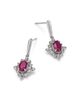 Bloomingdale's Fine Collection Bloomingdale's Fine Collection Ruby & Diamond Drop Earrings in 14K White Gold - 4