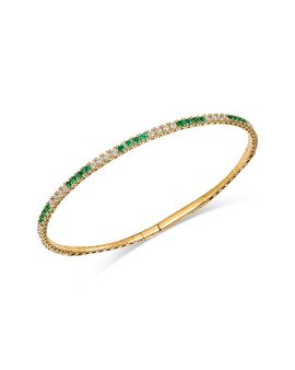 Bloomingdale's Fine Collection Bloomingdale's Fine Collection Sapphire & Diamond Bangle Bracelet in 14K Yellow Gold