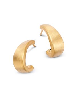 Bloomingdale's Fine Collection Bloomingdale's Fine Collection Satin Finish J Hoop Earrings in 14K Yellow Gold