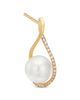 Bloomingdale's Fine Collection Bloomingdale's Fine Collection Spring Pearl Freshwater Pearl & Diamond Open Frame Drop Earrings in 14K Yellow Gold - 3