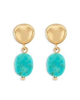 Bloomingdale's Fine Collection Bloomingdale's Fine Collection Turquoise Bead Drop Earrings in 14K Yellow Gold