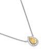 Bloomingdale's Fine Collection Bloomingdale's Fine Collection Yellow & White Diamond Pear Halo Pendant Necklace in 18K Yellow & White Gold, 0.65 tcw - 3