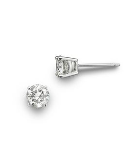Bloomingdale's Fine Collection Certified Diamond Round Stud Earrings in 14K White Gold, 1.50 tcw