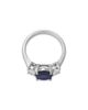 Bloomingdale's Fine Collection Sapphire and Diamond 3-Stone Ring in 14K White Gold - 3