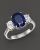 Bloomingdale's Fine Collection Sapphire and Diamond 3-Stone Ring in 14K White Gold - 4