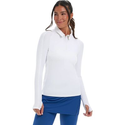 BloqUV BloqUV Women's Long Sleeve Quarter Zip Polo with Sun and UV Protection