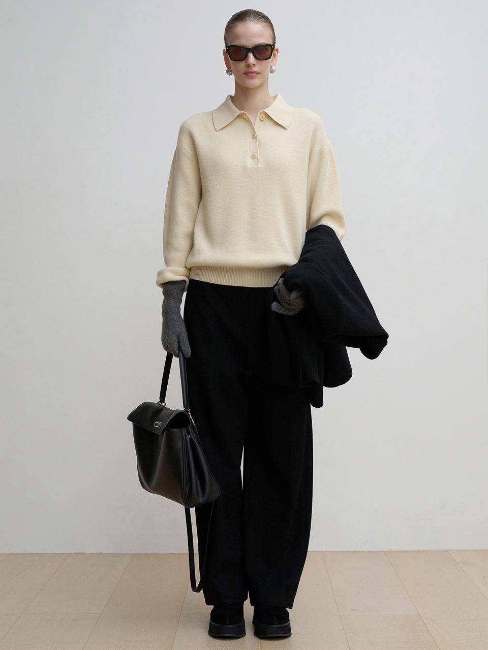 BLOSSOM H COMPANY Merino Wool Collar Knit