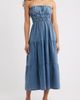 Blu Pepper Blu Pepper Strapless Tiered Denim Midi Dress  - 1