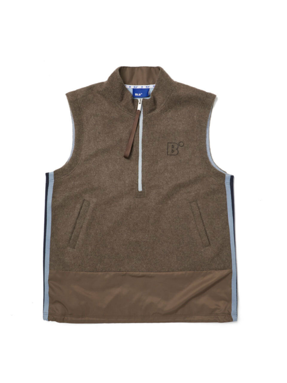 BLUDOT Knit Zip Up Vest (Brown)