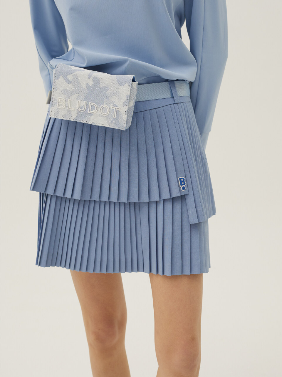 BLUDOT Layered Pleats Culotte (Blue)