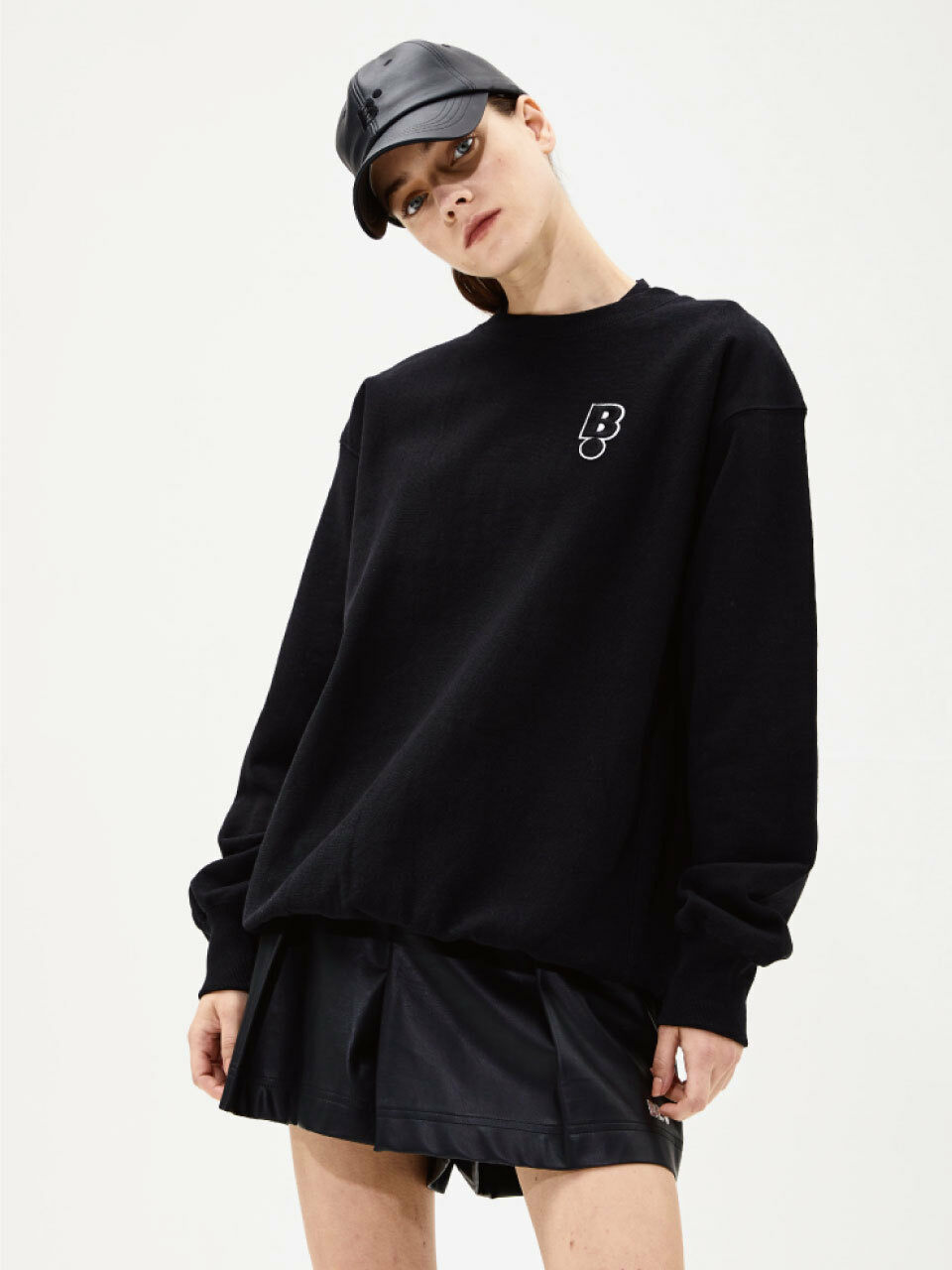 BLUDOT Reverse Weave Wappen Sweater (Black)