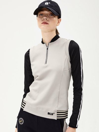 BLUDOT Rounding Sleeveless Top (Beige)