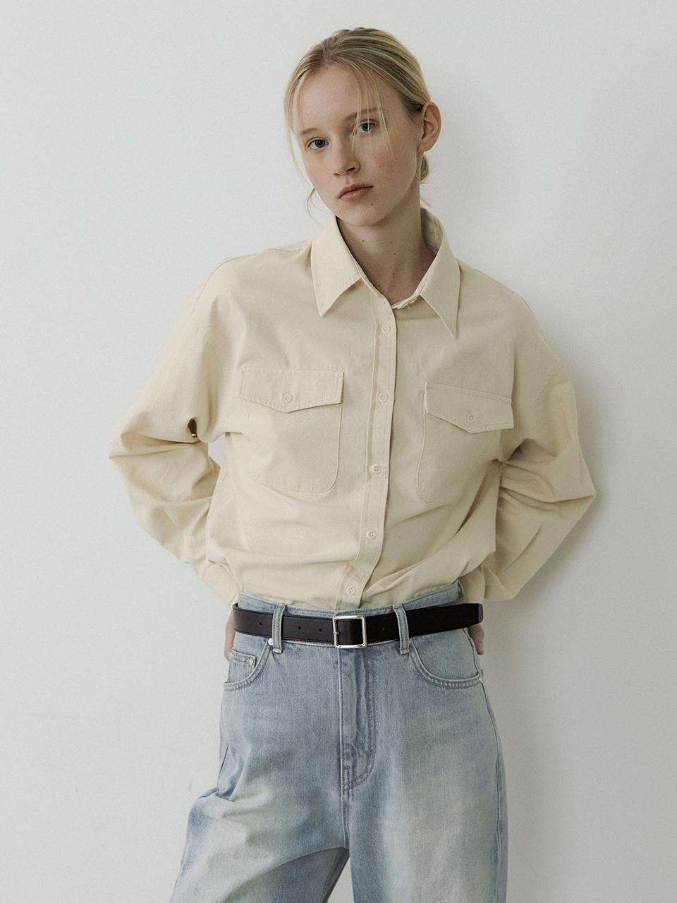 BLUE BRICK Oxford Boxy Fit Premium Shirt [Buttery Yellow]