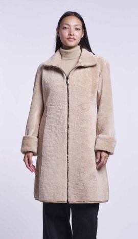 Blue Duck Blue Duck Zipper Shearling Coat