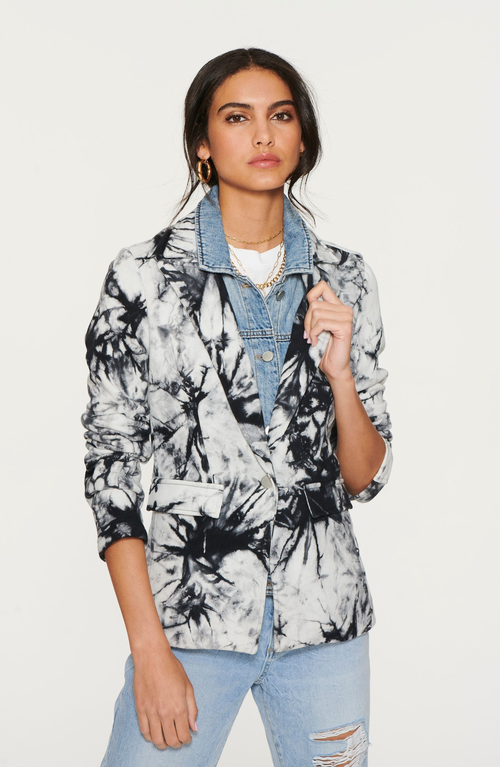 BLUE REVIVAL BLUE REVIVAL Helen Tie Dye Blazer with Removable Denim