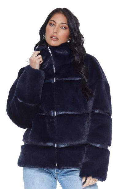 BLUE REVIVAL BLUE REVIVAL Mob Wife UnReal Leather Fur Jacket