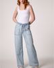 Blue Revival Blue Revival Scarlett Drawstring Utility Wide Leg Jeans in Brussels - 6