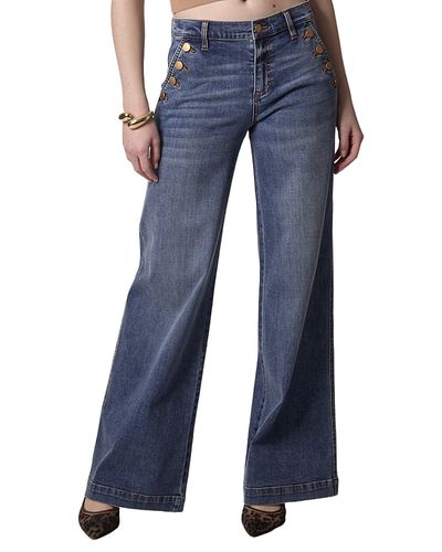 Blue Revival Blue Revival Selena Mid Rise Recycled Wide Leg in Prague