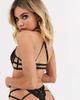 Bluebella Bluebella Alma fishnet and lace exposed wire detail bra in black - 2