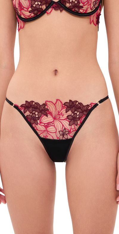 Bluebella Bluebella Calantha Briefs Cherry Lacquer/Virtual Pink