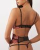 Bluebella Bluebella Calantha floral embroidery suspender belt in burgundy-Red - 3