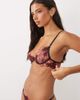 Bluebella Bluebella Calantha floral embroidery wired bra in burgundy - 1
