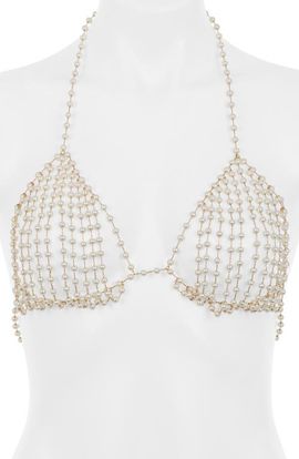 Bluebella Bluebella Imitation Pearl Halter Bralette