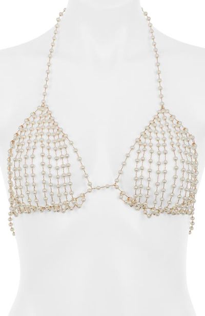 Bluebella Bluebella Imitation Pearl Halter Bralette