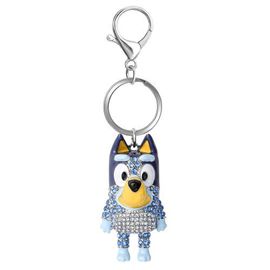 BLUEY Bag Charm Pave Crystal, Official License Bluey Charm Keychain with Lobster Clip 