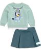 BLUEY BLUEY 2-Piece Fleece Sweatshirt and Skort Set - 1