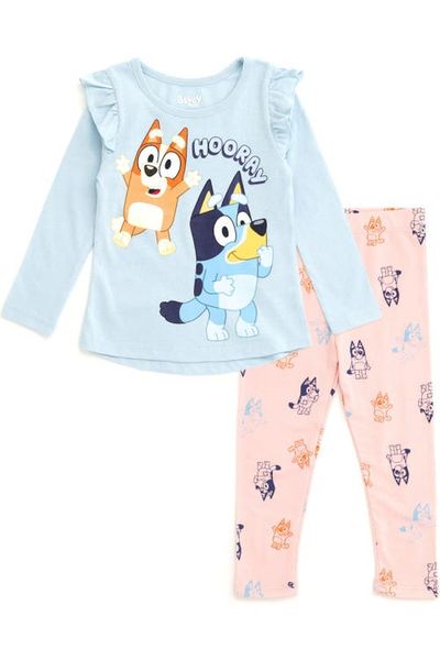 BLUEY BLUEY 2-Piece Long Sleeve Tee and Leggings Set