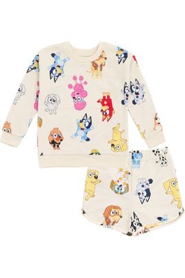 BLUEY BLUEY 2-Piece Sweatshirt and Shorts Set