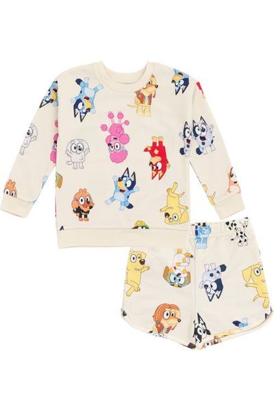 BLUEY BLUEY 2-Piece Sweatshirt and Shorts Set